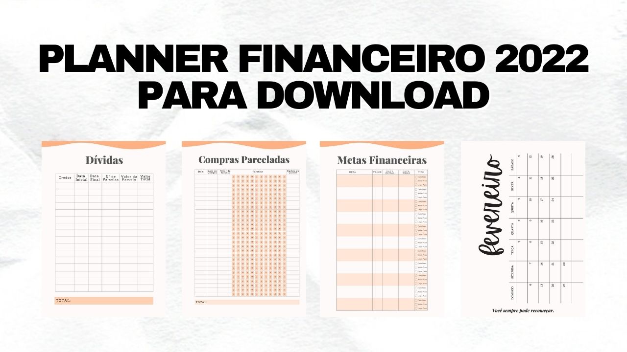 PLANNER FINANCEIRO PARA DOWNLOAD PDF
